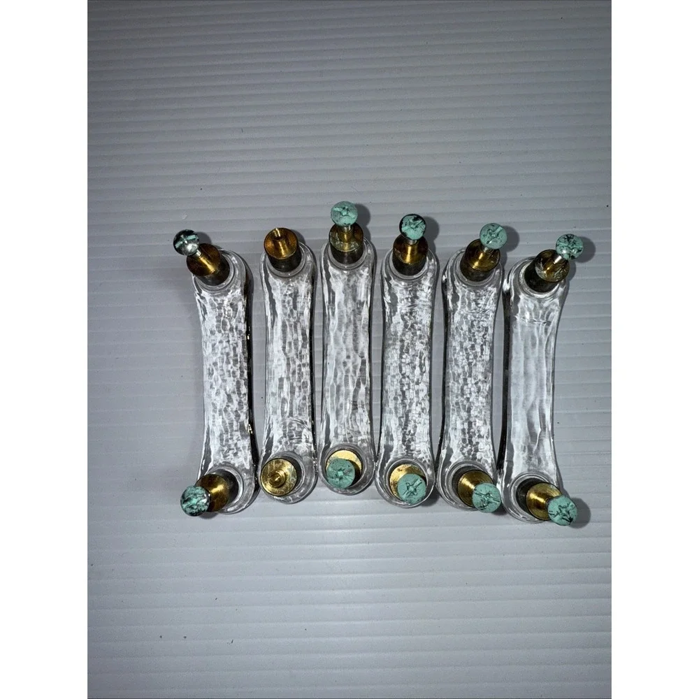 6‎ CLEAR GLASS Brass 4.25
